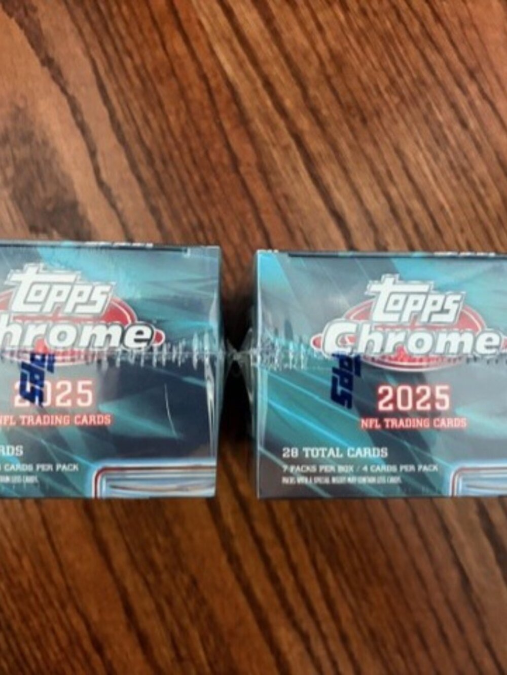 2025 Topps Chrome NFL Football Blaster Box Lot of 2 Hobby Value Sealed - Picture 8 of 9